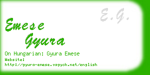 emese gyura business card